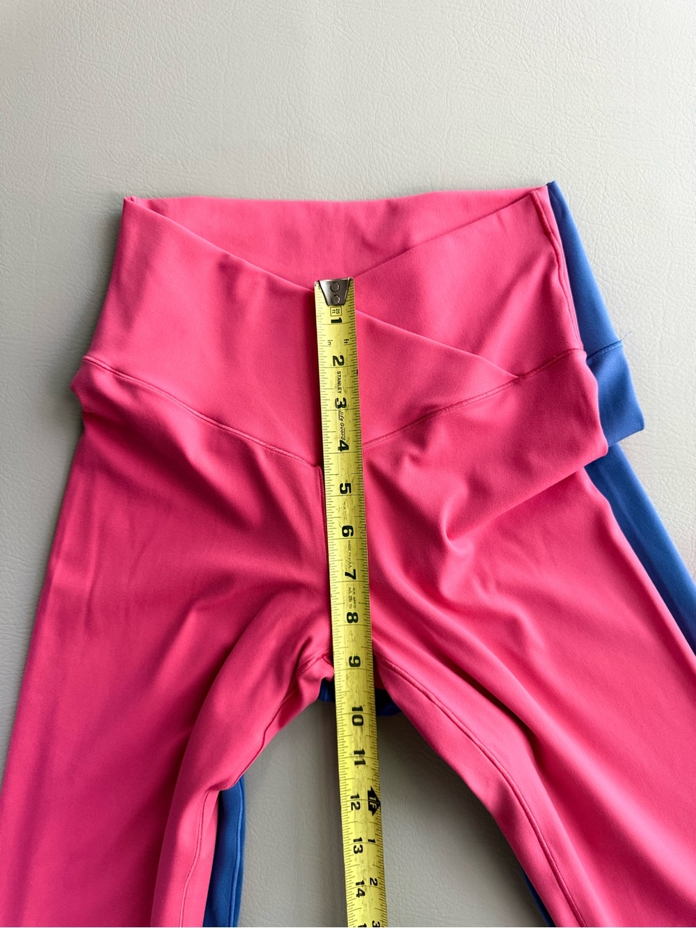 OFFLINE Aerie Real Me High Waisted Crossover Leggings BLUE & PINK - MEDIUM LONG - Picture 8 of 9